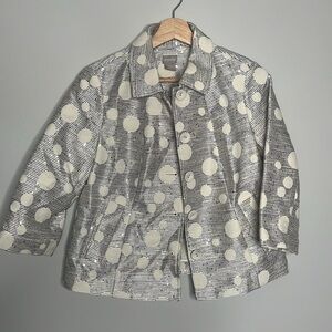 Women’s Chico’s 4P Blazer Silver Blue